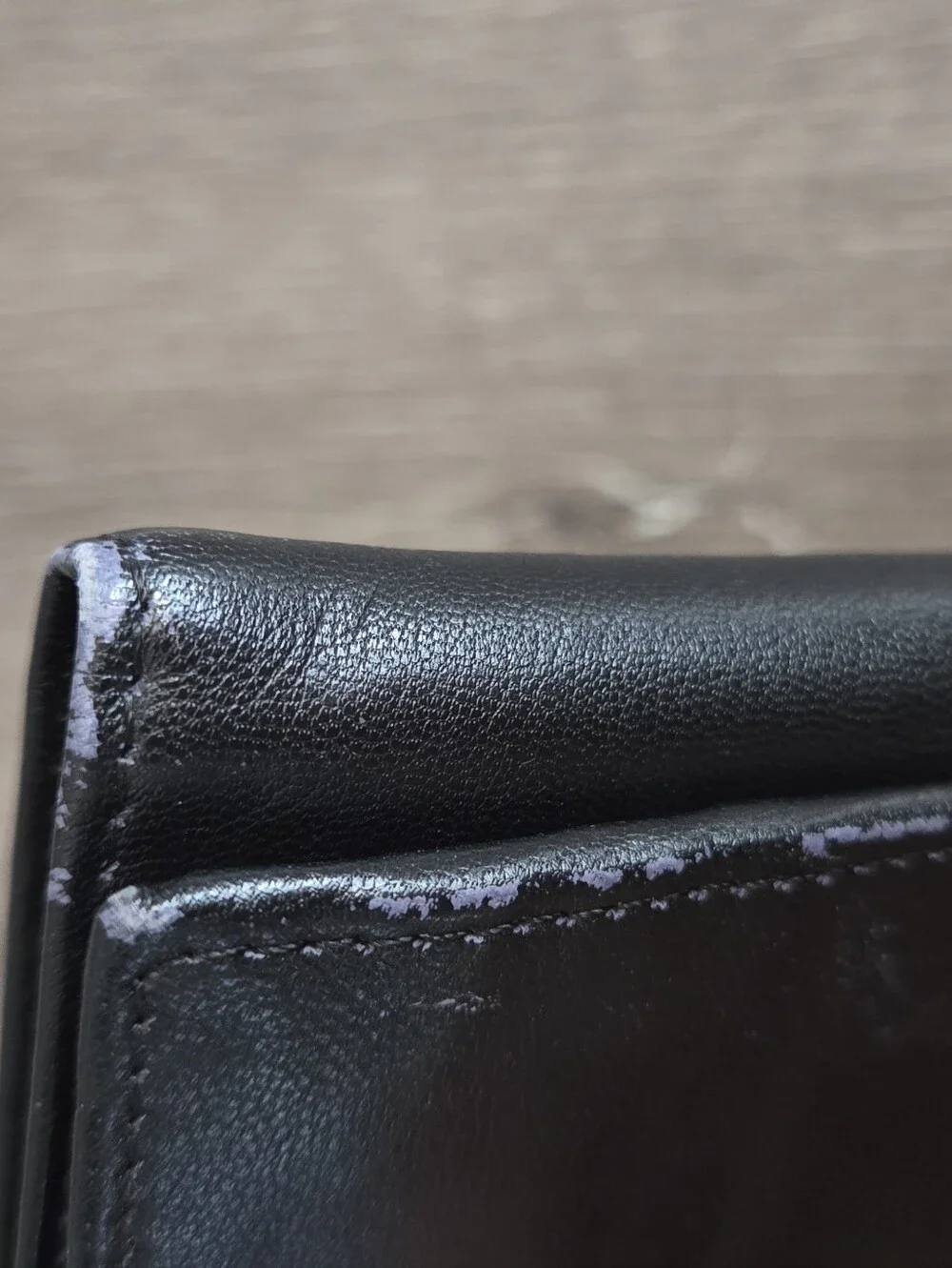 True Religion Genuine Leather Trifold RFID Blocking Protection Black Men Wallet